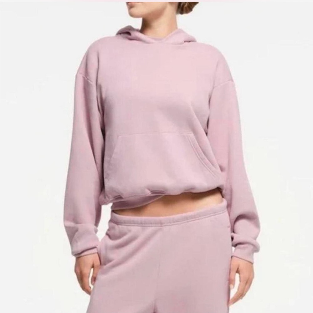 SKIMS *NWT COTTON FLEECE CLASSIC PULLOVER HOODIE | COLOR: DUSK